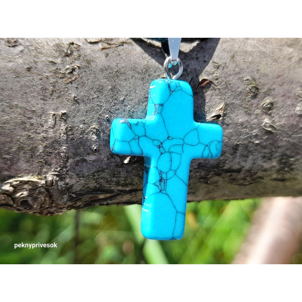 Privesok kríž modrý
